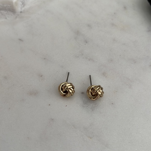 Boutique Gold Coloured Stud Earrings - Picture 3 of 10